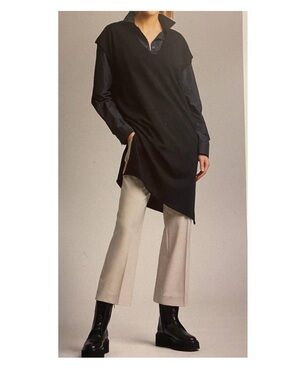 Peter O. Mahler 🇩🇪 V-Neck Wool Midi Dress